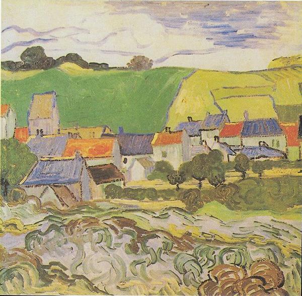 Vincent Van Gogh View of Auvers oil painting picture